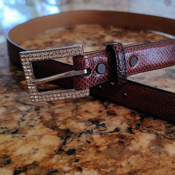 WCM womens leather belt vintage 90\'s size Medium Made in USA Wcm Belt | eBay main image 3
